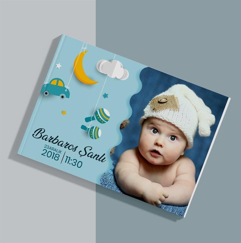 Foto Kitap - 20 x 30 cm Yatay - Erkek Bebek Tasarım