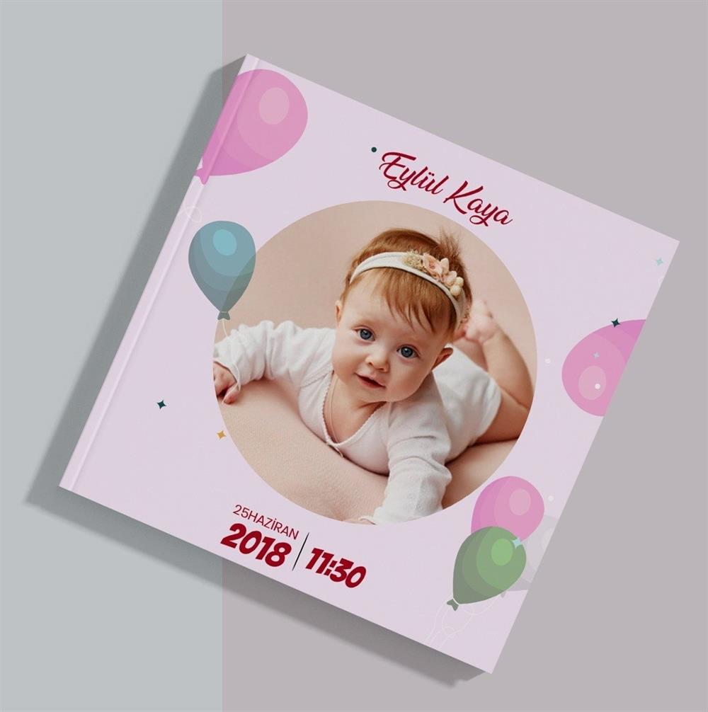 Foto Kitap - 30 x 30 Cm Kare - Kız Bebek Tasarım