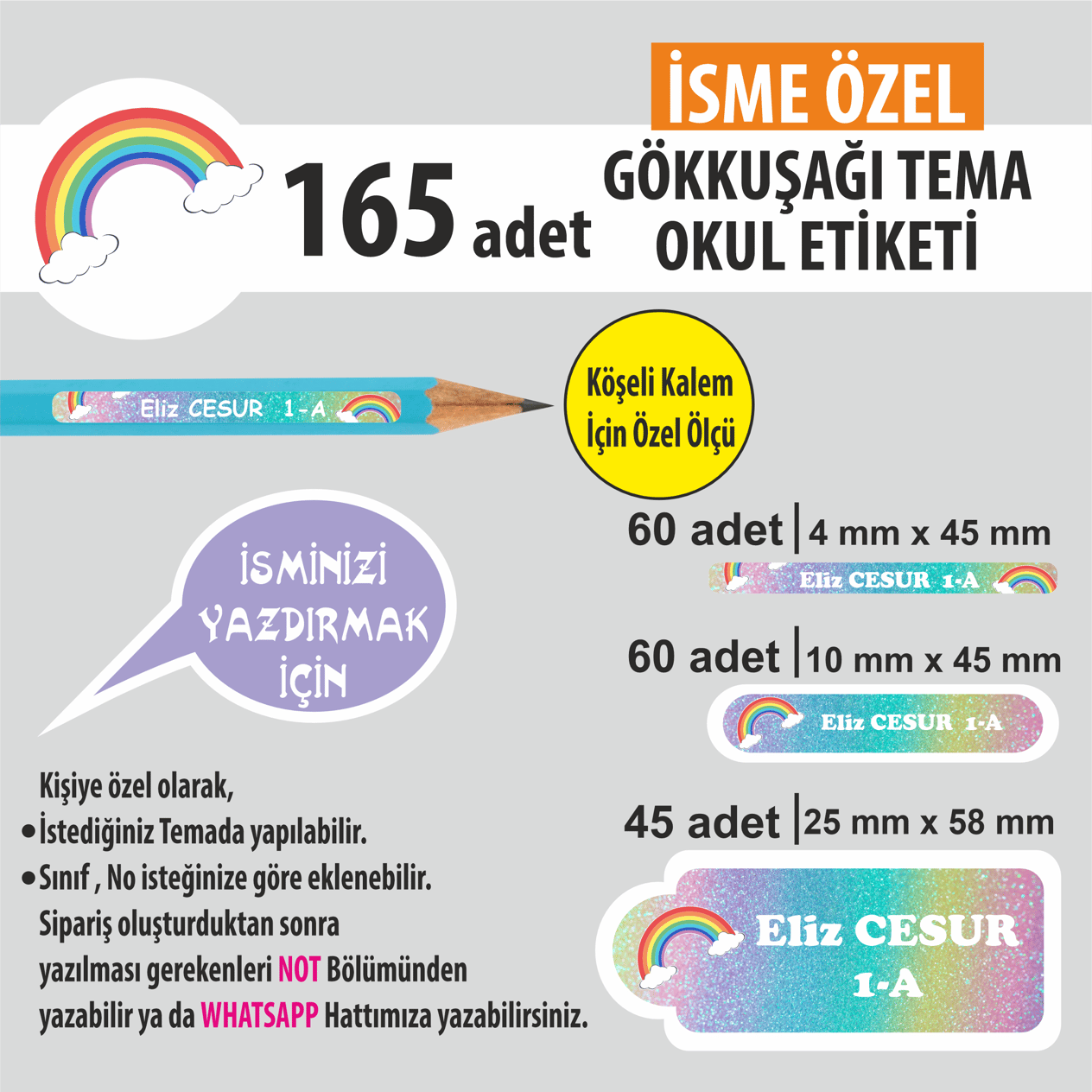 GÖKKUŞAĞI TEMA OKUL ETİKETİ