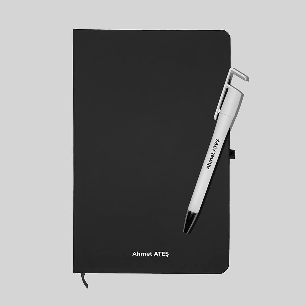 İsimli Defter ve Kalem Seti - Siyah