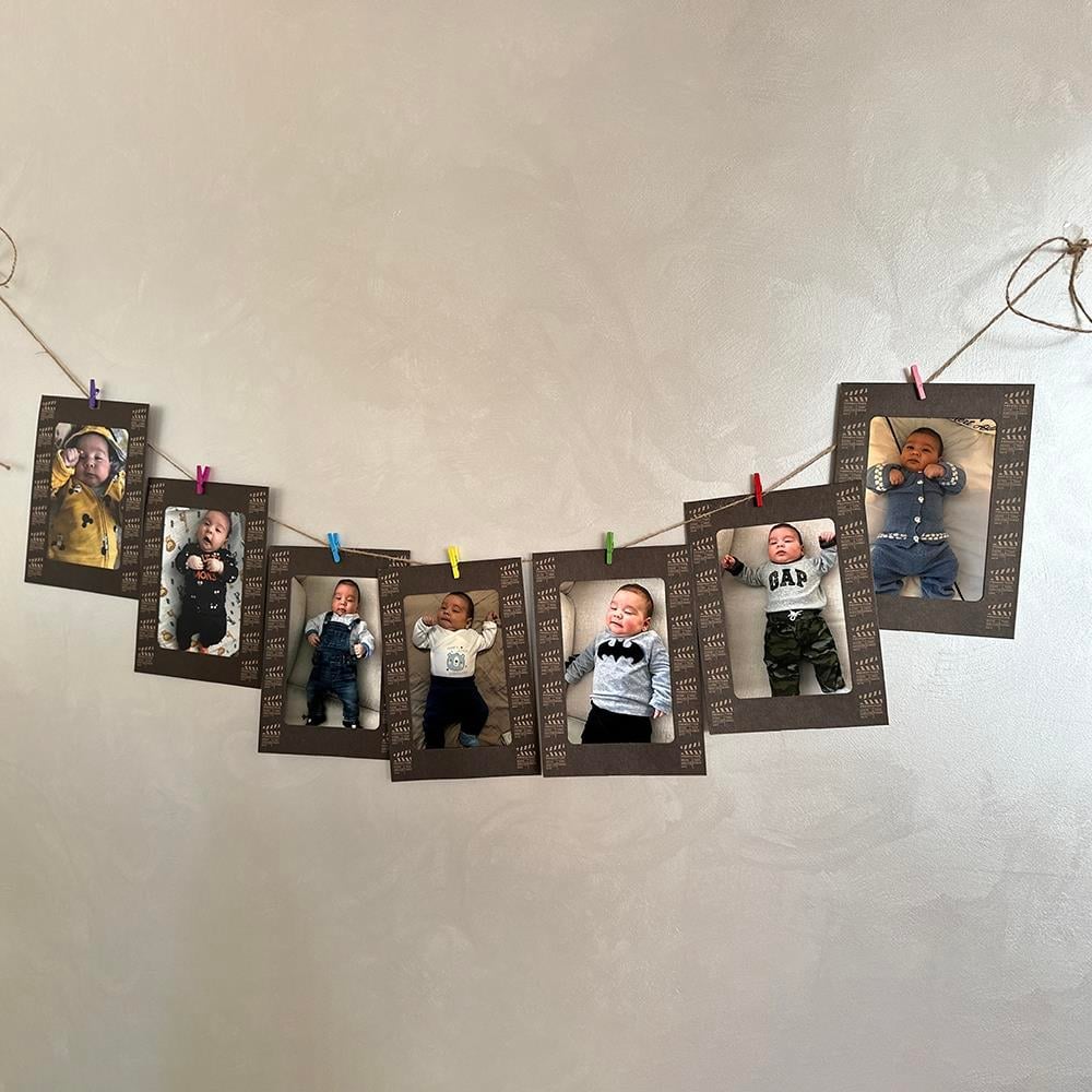 Kraft Çerçeveli İpli Fotoğraf Seti 7li