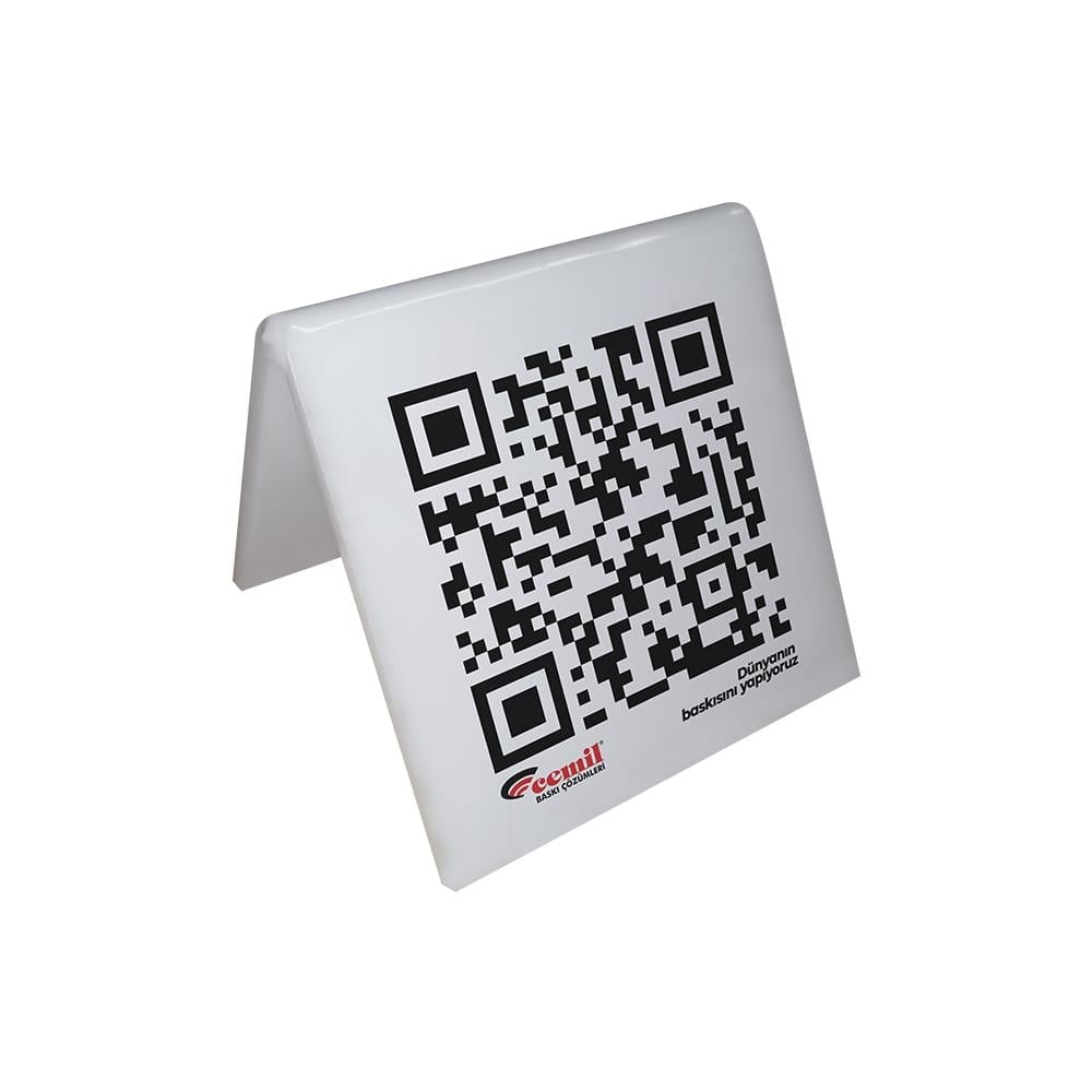 Pleksi QR Kod Menü Standı 5'li