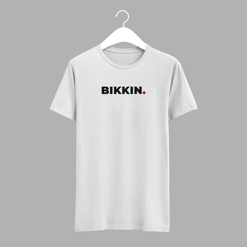 Siyah / Beyaz  Tişört ( Bıkkın ) Yazılı