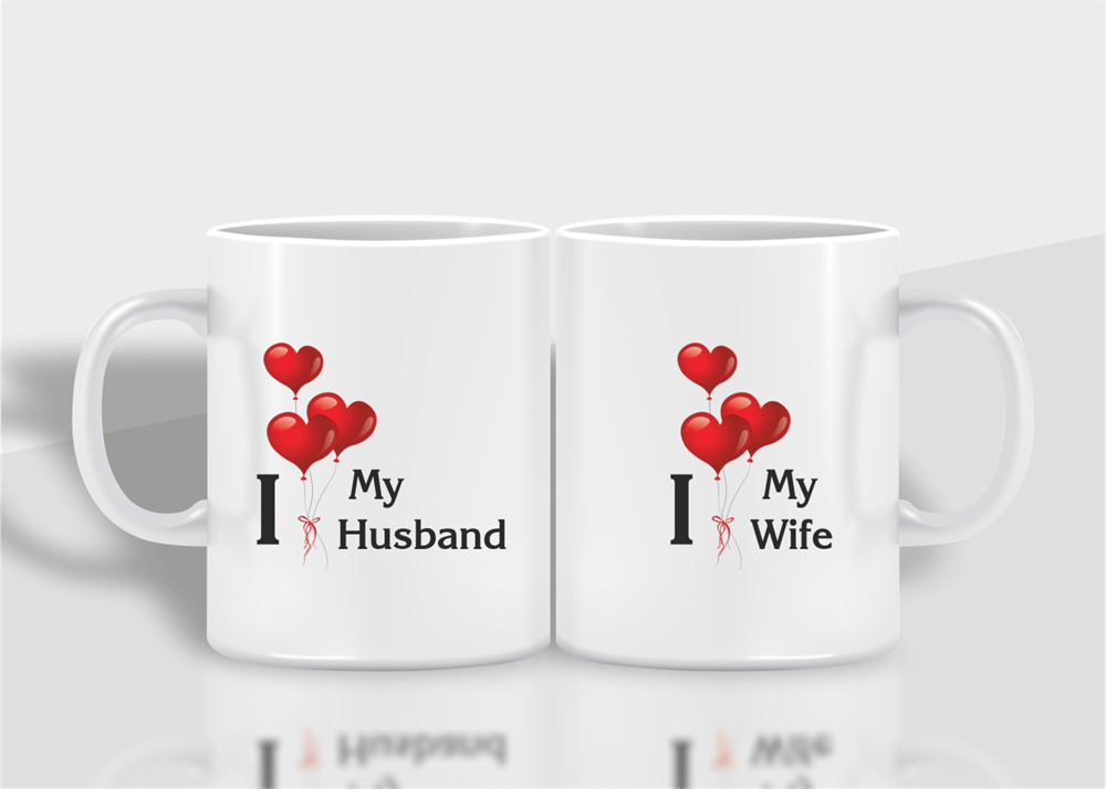 Wife and Husband 2 Adet Beyaz Kupa