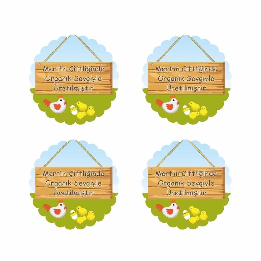 Yapışkanlı Sticker - 4 Cm - 20 Adet