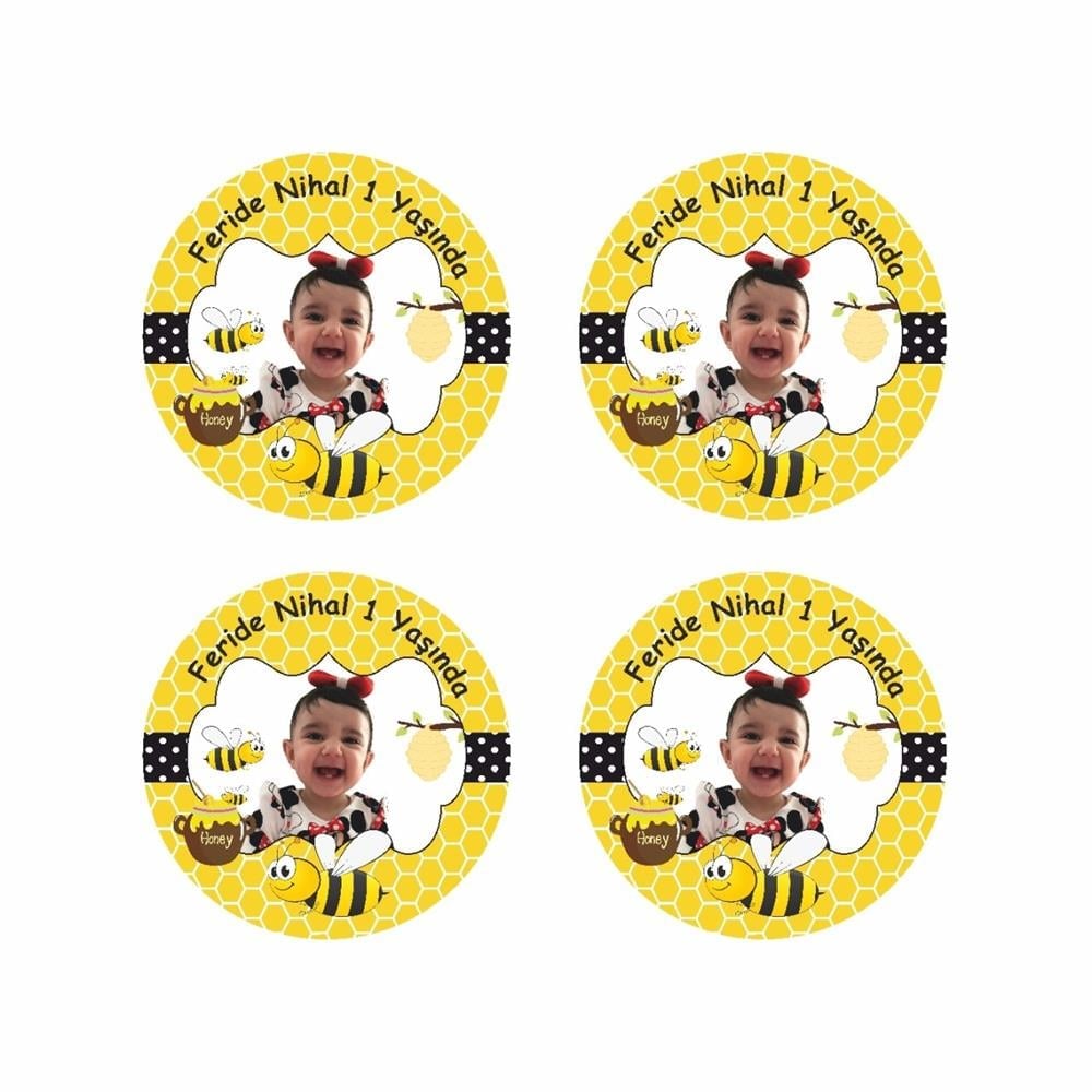 Yapışkanlı Sticker - 4 Cm - 20 Adet