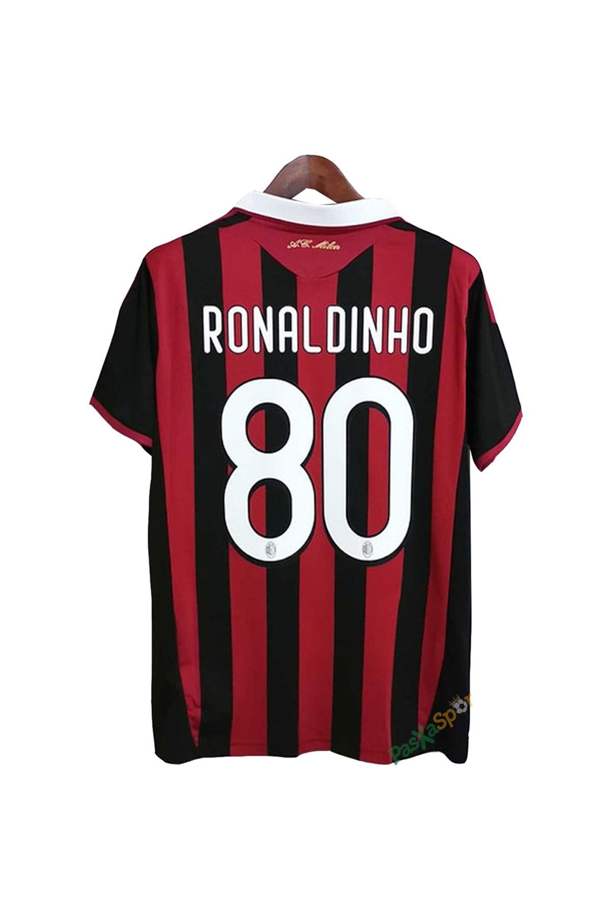 Ac Milan 2009 İç Saha Şampiyonlar Ligi Ronaldinho Kısa Kol Maç Forması Ön Sipariş