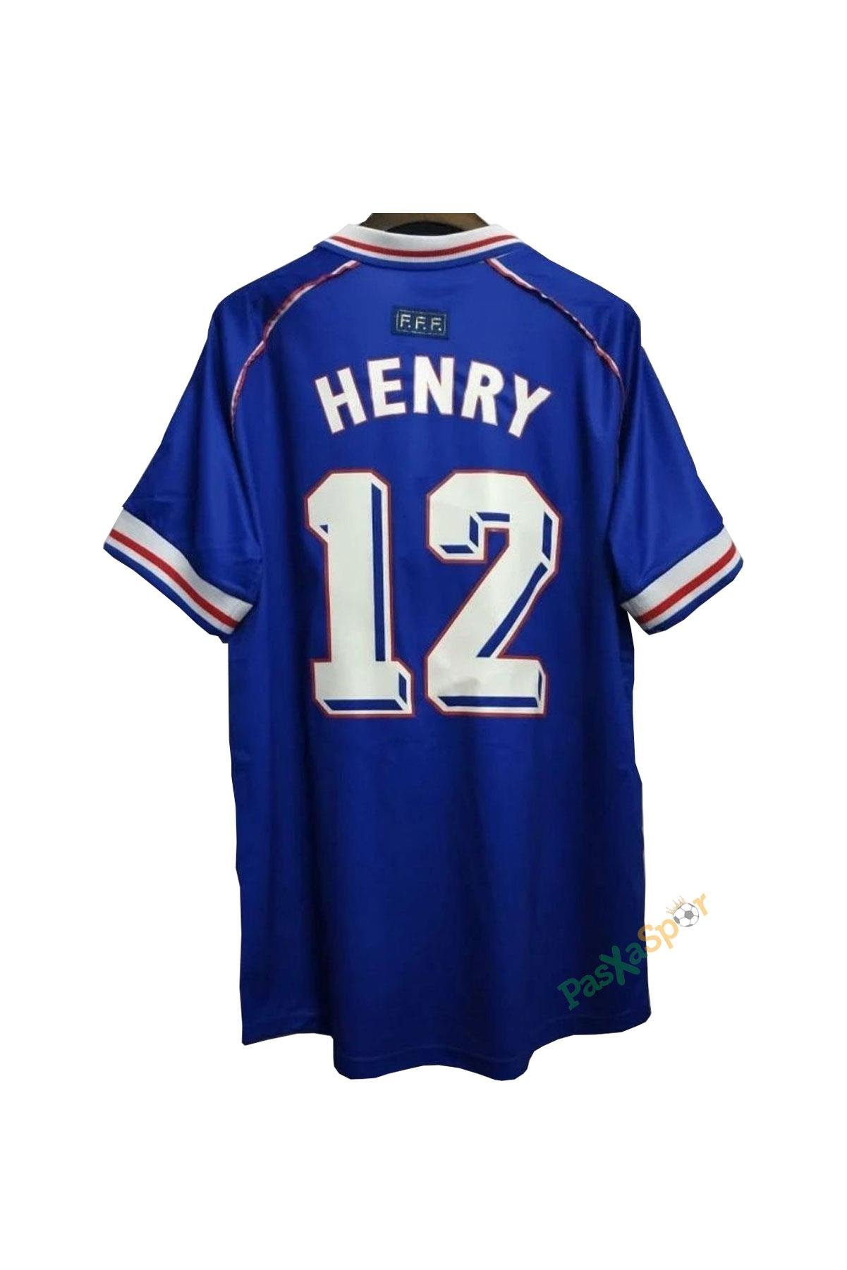Nostalji Fransa 1998 Dünya Kupası Finali Henry Retro Maç Forması