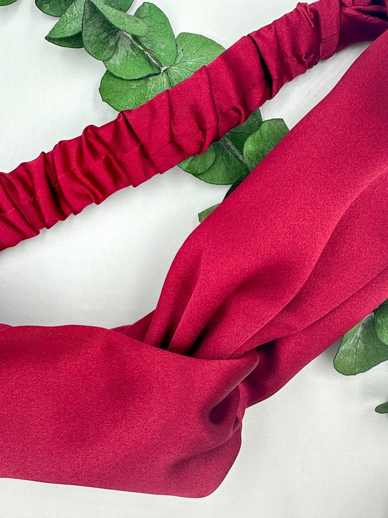 Red Wine Silk Hair Band