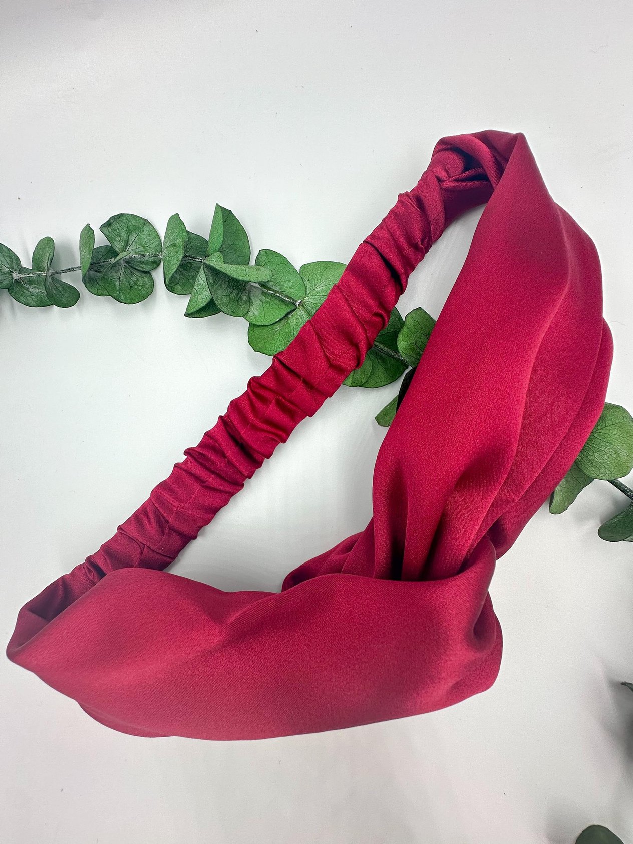 Red Wine Silk Hair Band