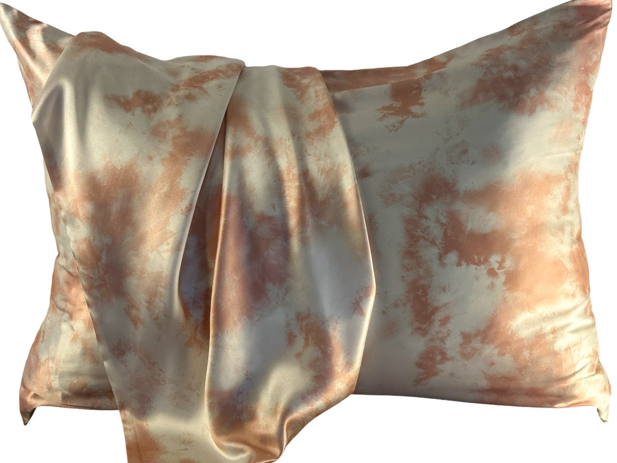 Marble Pink - Saf İpek Yastık Kılıfı 