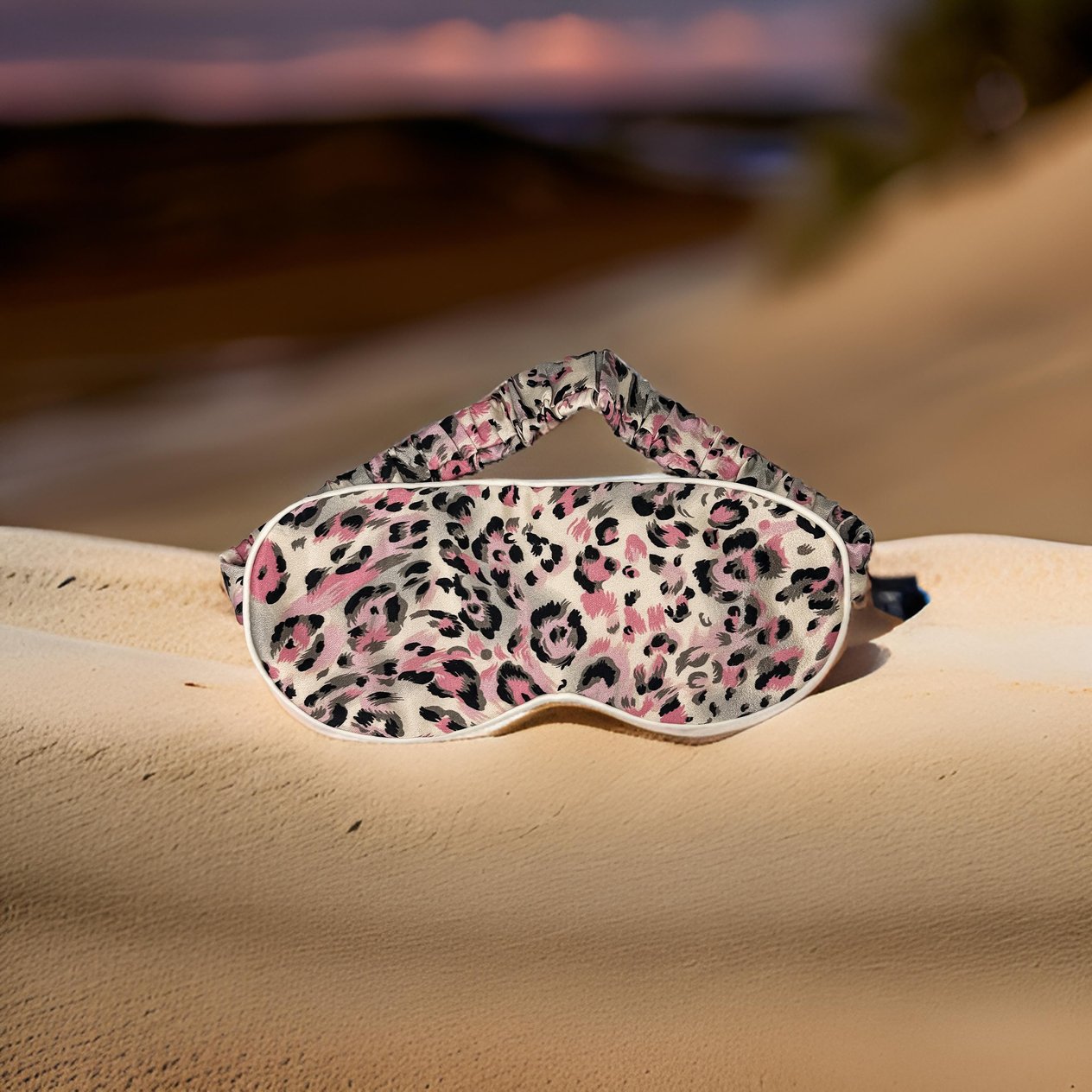 Pink Leo Saf İpek Uyku Maskesi Göz Bandı 