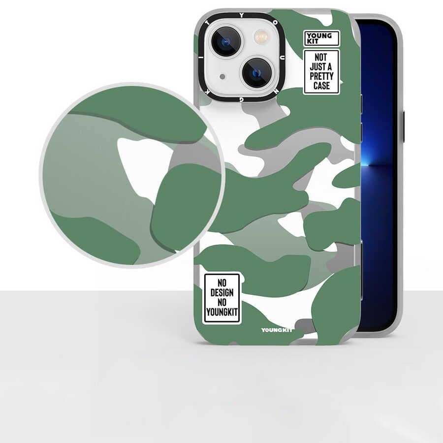 Apple iPhone 13 Kılıf YoungKit Kamuflaj Serisi Kapak
