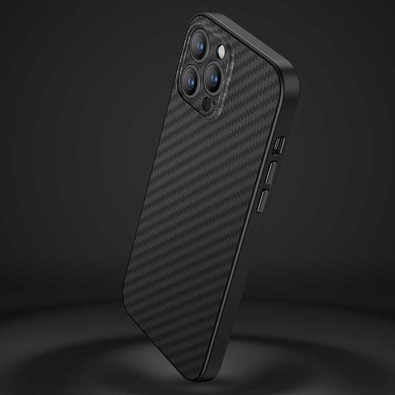 Apple iPhone 13 Pro Max Kılıf Karbon Fiber Benks Hybrid Kevlar Kapak