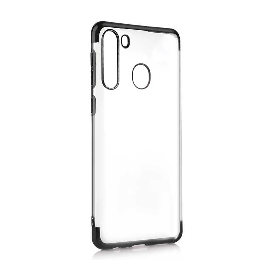 Galaxy A21 Kılıf Zore Dört Köşeli Lazer Silikon Kapak