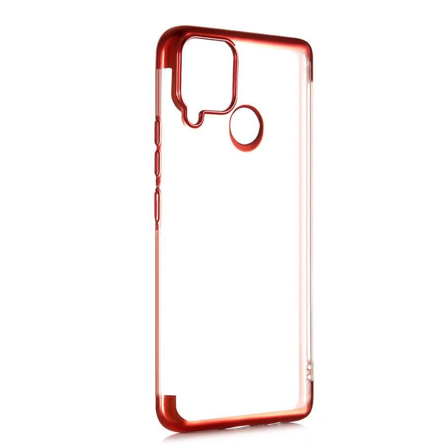 Realme C15 Kılıf Zore Dört Köşeli Lazer Silikon Kapak