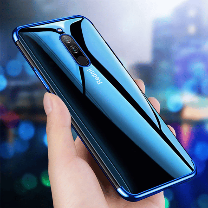 Xiaomi Redmi 8 Kılıf Zore Dört Köşeli Lazer Silikon Kapak