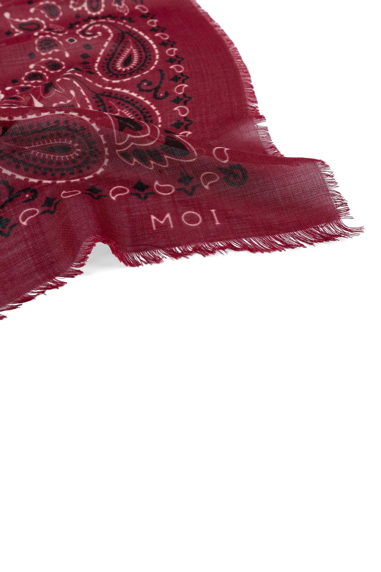 The Printed Shawl – Silk & Wool Blend(Burgundy)