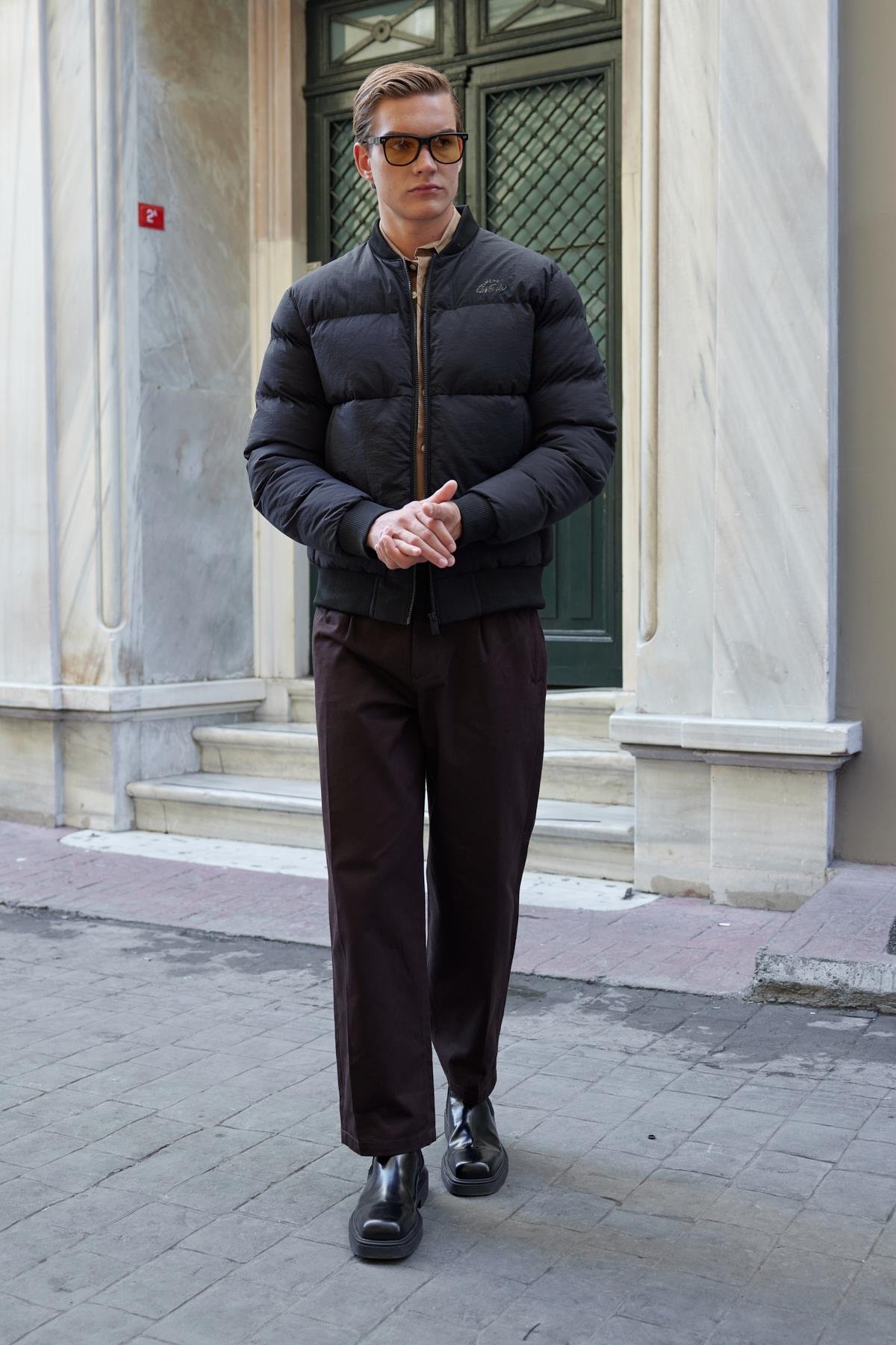 MONTDangerErkek Bomber Şişme Mont Siyah