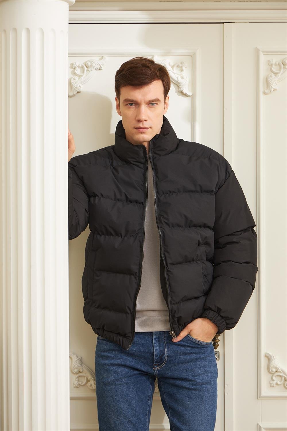 MONTDangerErkek Oversize Şişme Mont Siyah