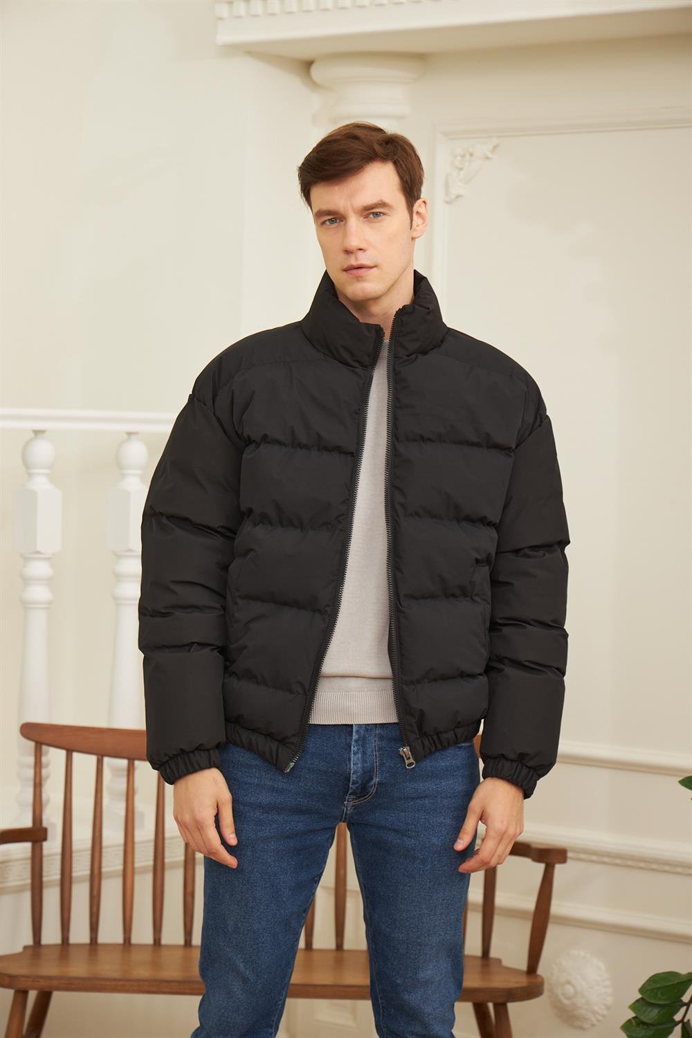 MONTDangerErkek Oversize Şişme Mont Siyah