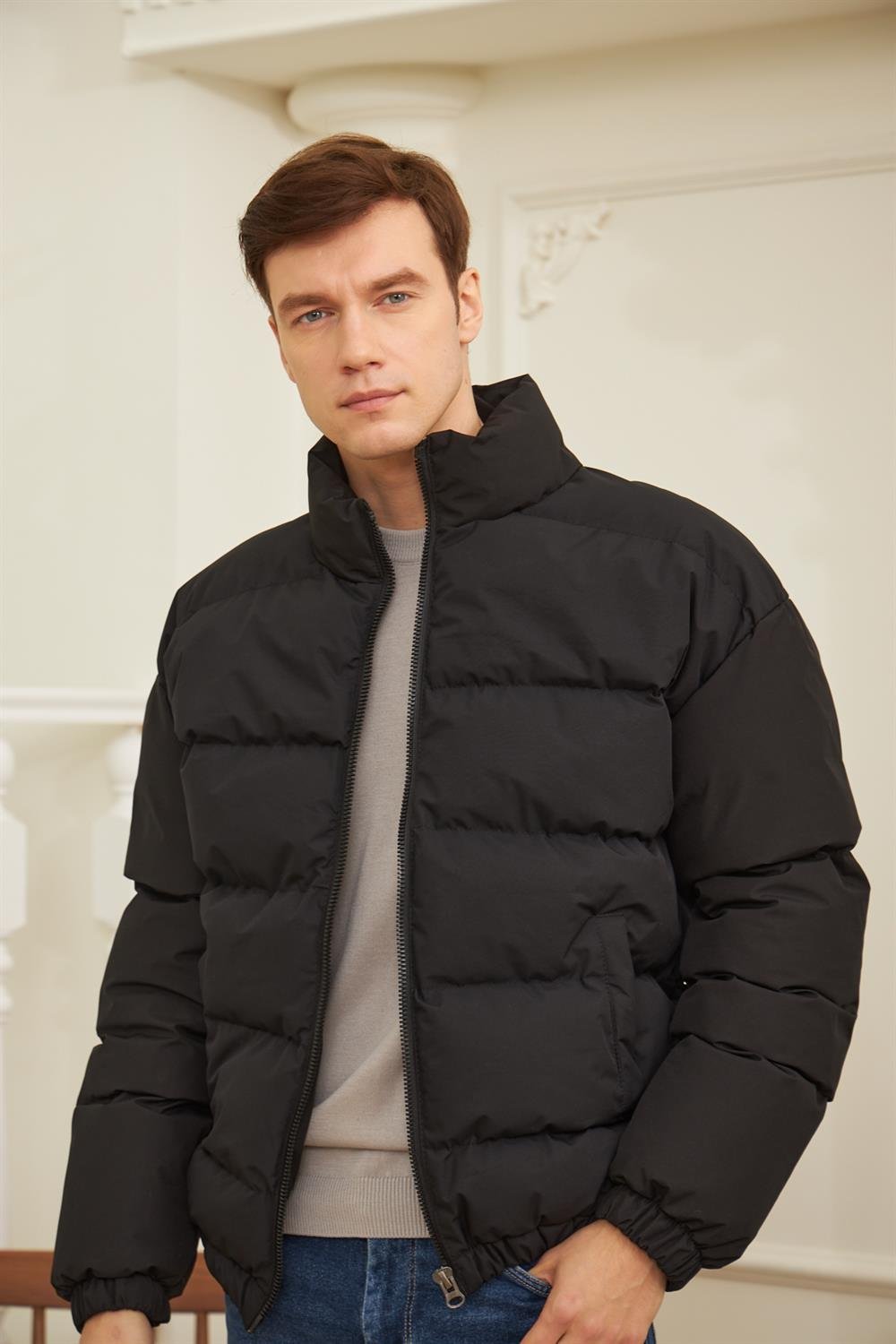 MONTDangerErkek Oversize Şişme Mont Siyah
