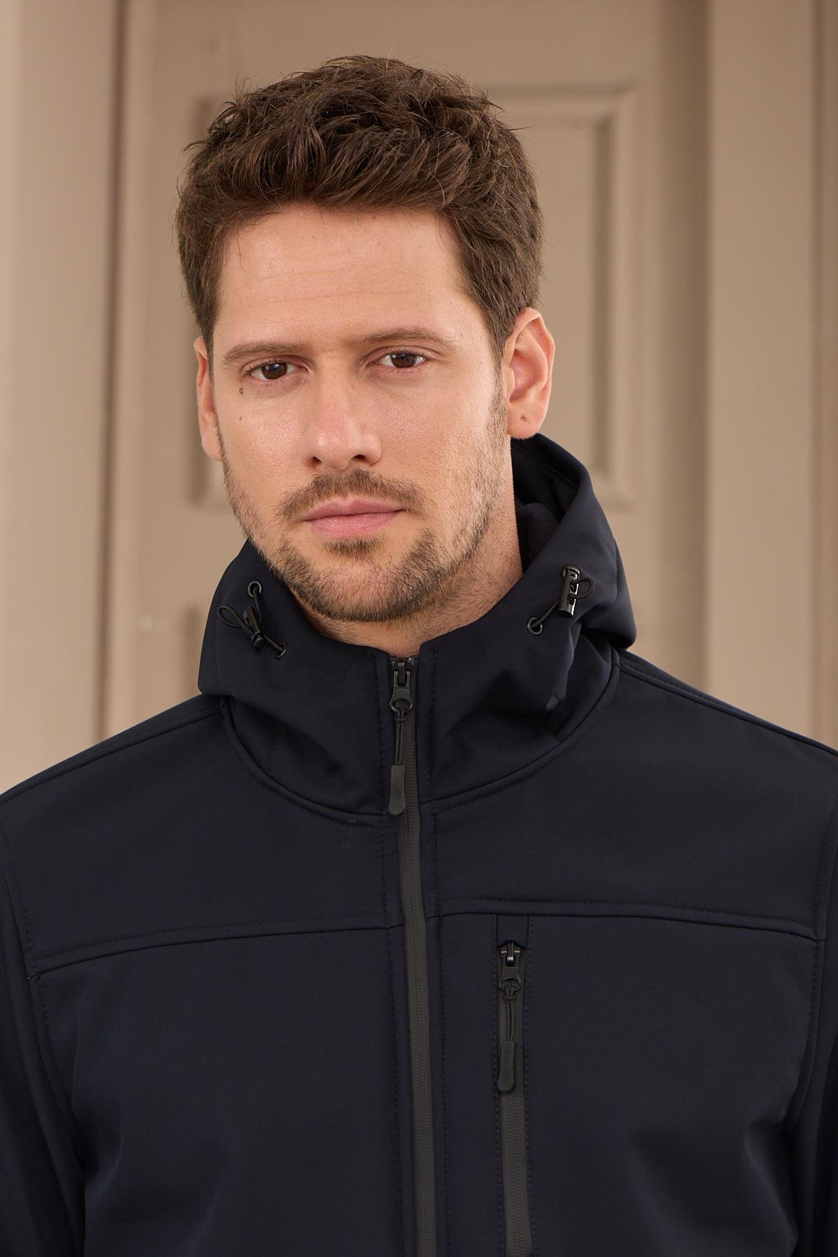 MONTDangerErkek Su Geçirmez Rüzgar Geçirmez Softshell Mont Lacivert