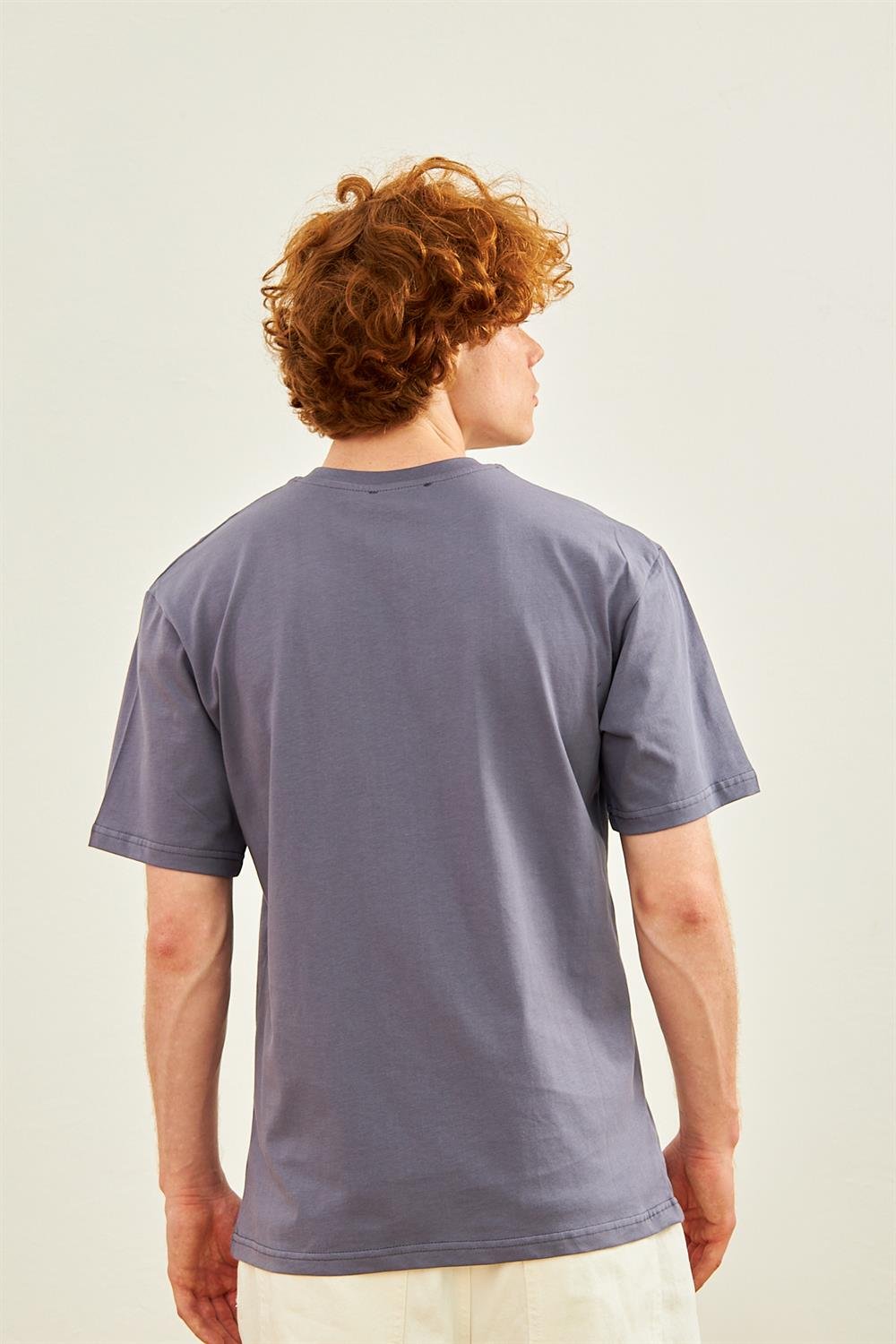 T-SHIRTDangerErkek Ayıcık Baskılı Oversize T-shirt Antrasit