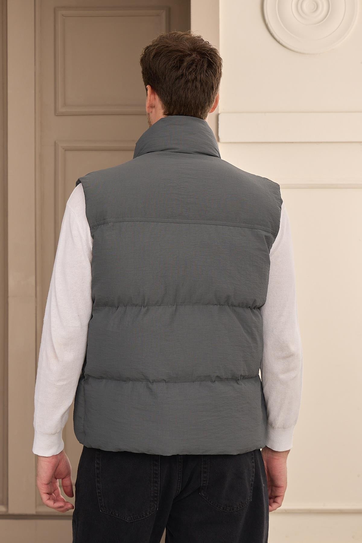 YELEKDangerUnisex Dolgulu Şişme Yelek Antrasit