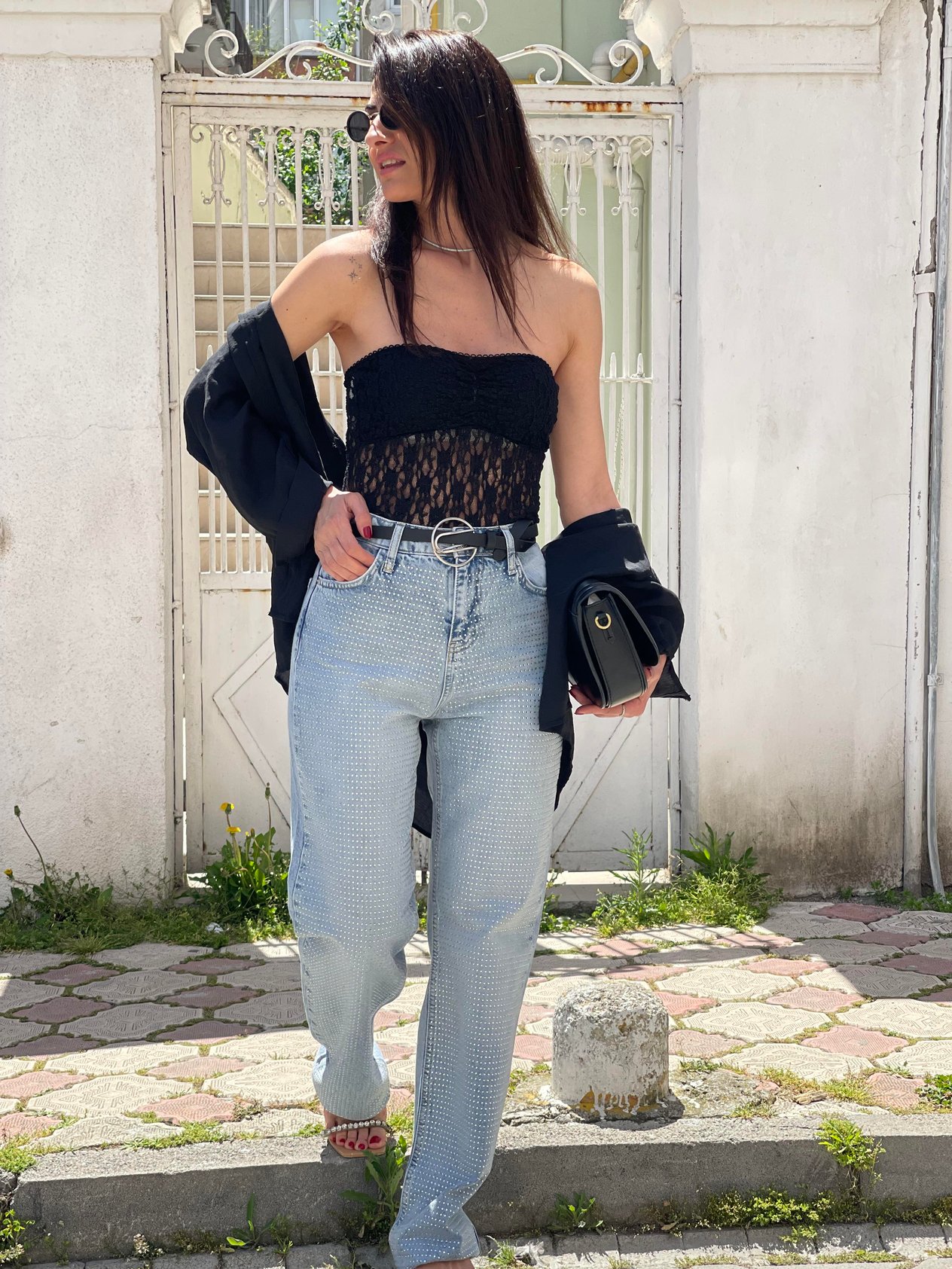 Taşlı jean _1023