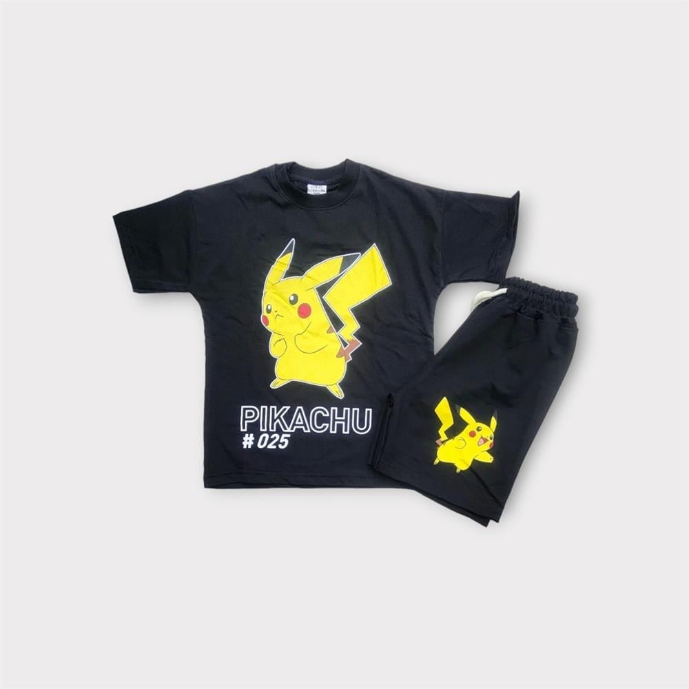 PİKACHU BASKI ŞORTLU İKİLİ TAKIM