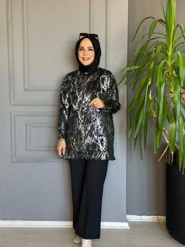 24254 İNDİRİM VARAKLI SWEAT SİYAH S-M