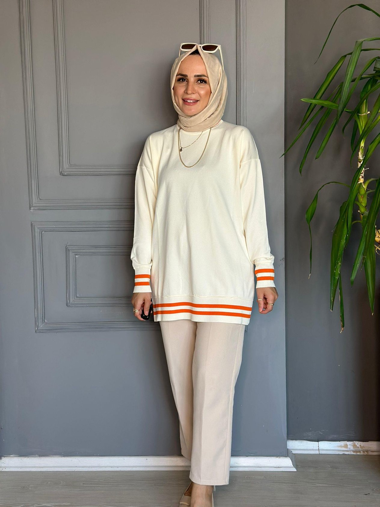 40422  TRİKO  KAZAK KREM