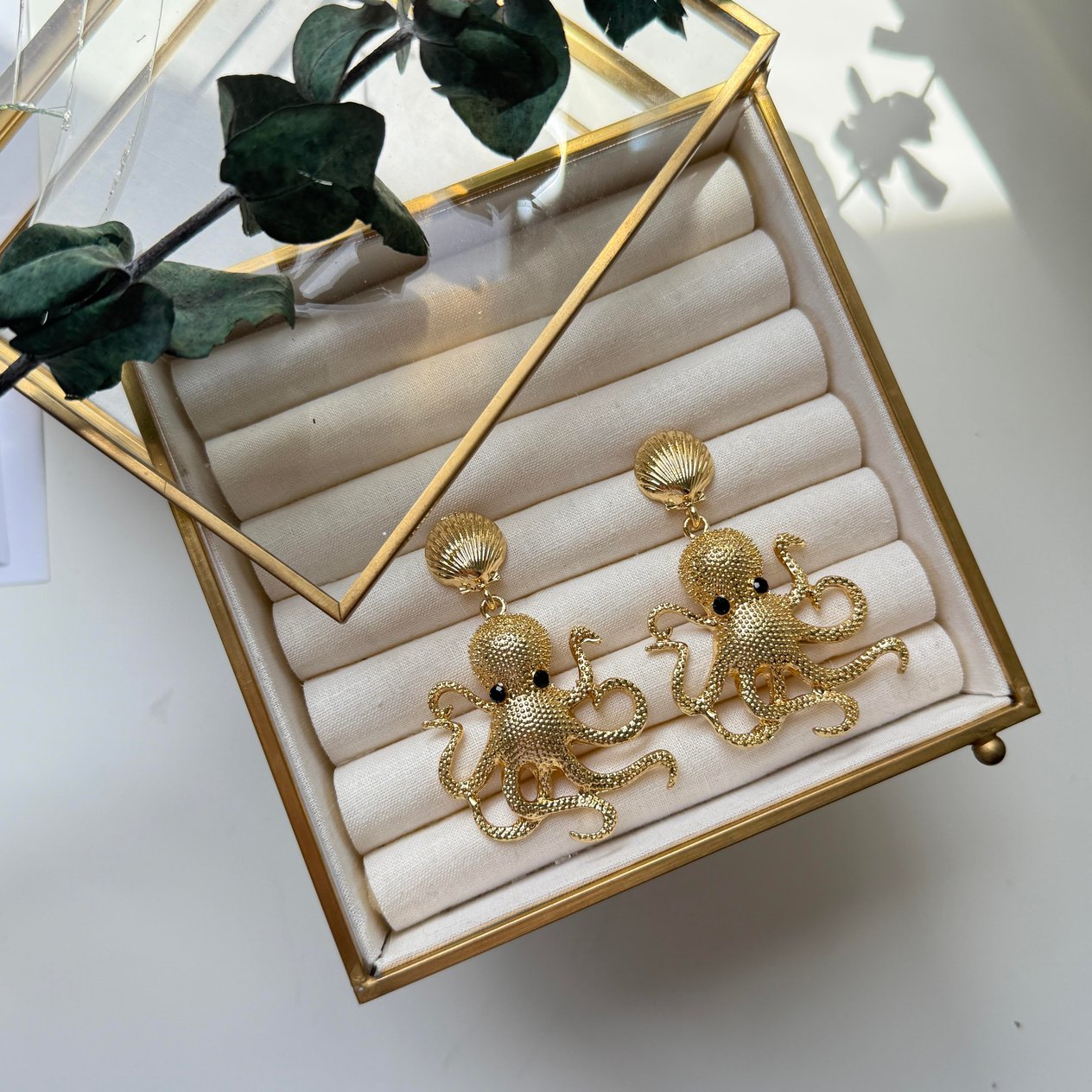 Gold Ahtapot Küpe