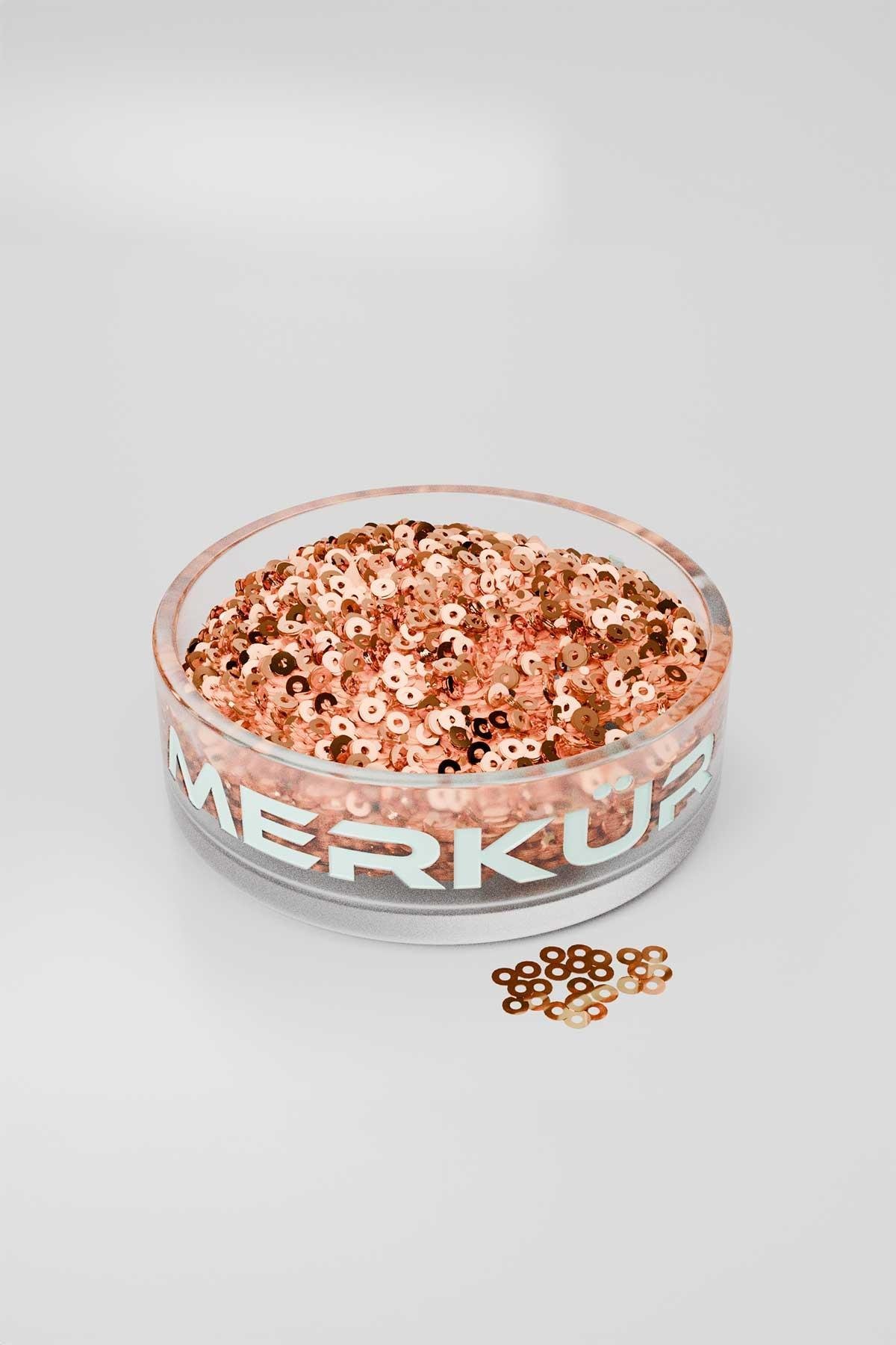 3 mm Ortadan Delik Dökme Pul Payet Turuncu 1000gr