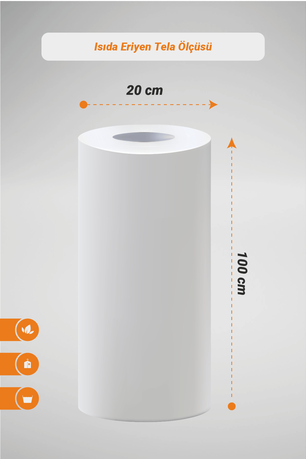 Isıda Eriyen Film 40 Micron / 100CM Spreyli Şefaf Tela 