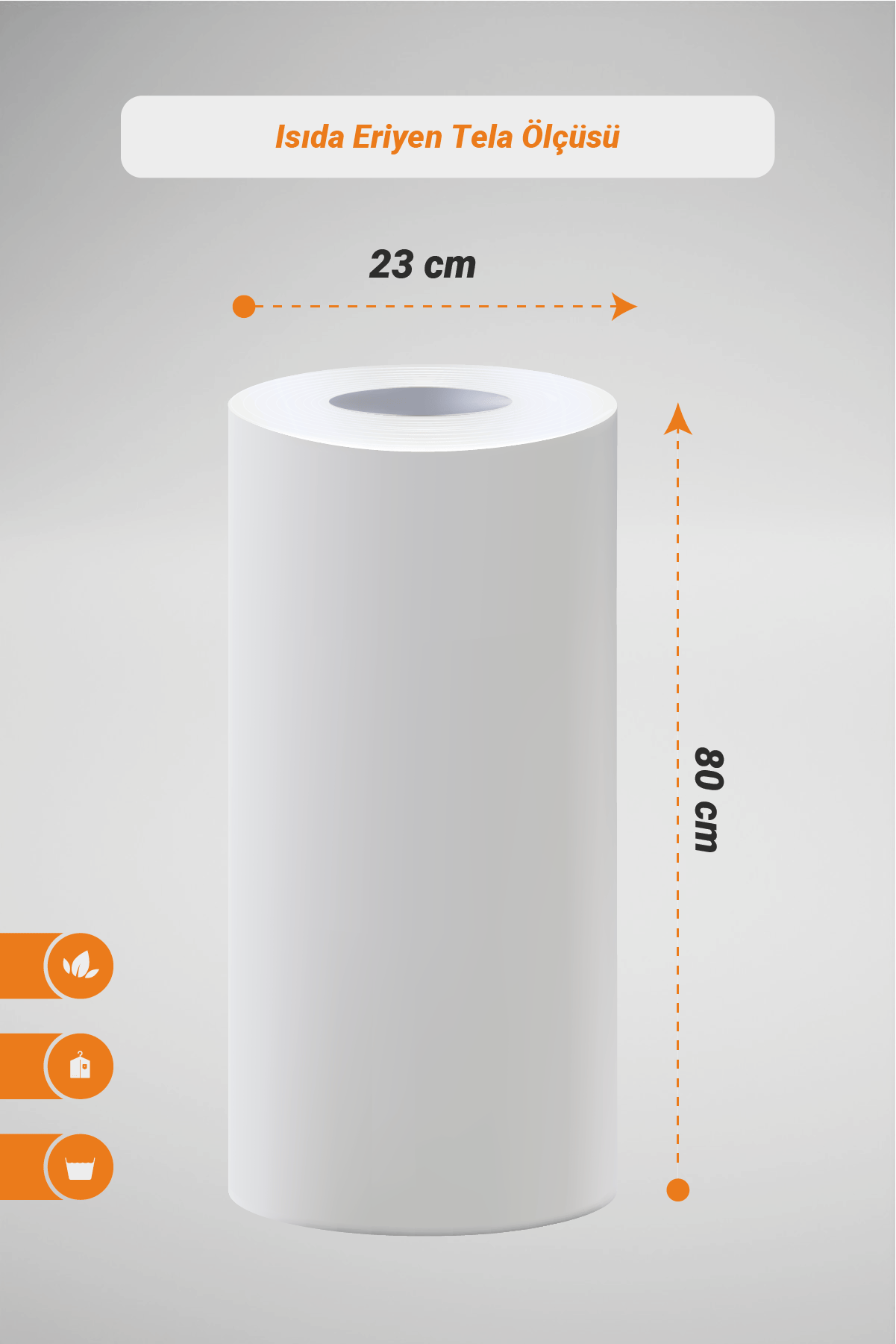 Isıda Eriyen Film 80 Micron / 80CM Spreyli Siyah Tela 