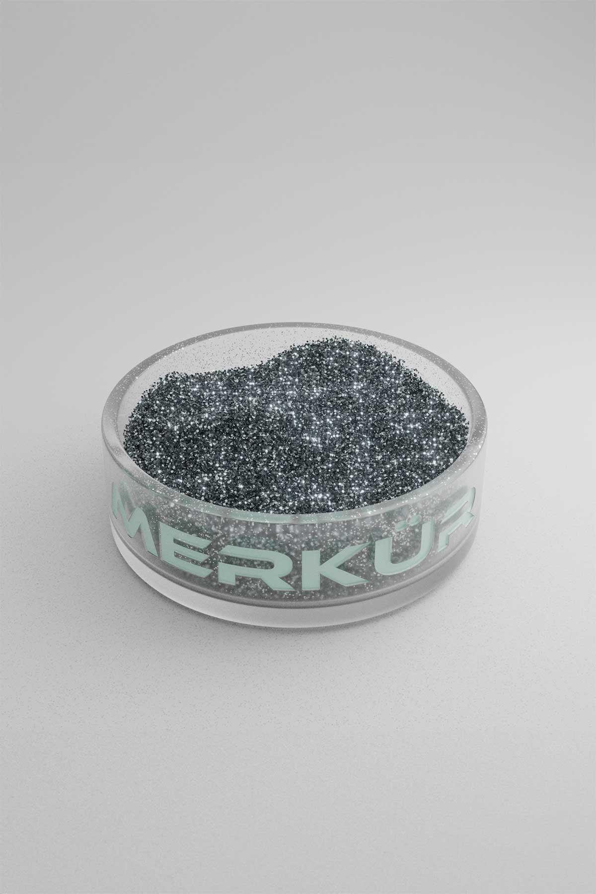 Koyu Gri Renk Toz Sim Glitter 1Kg