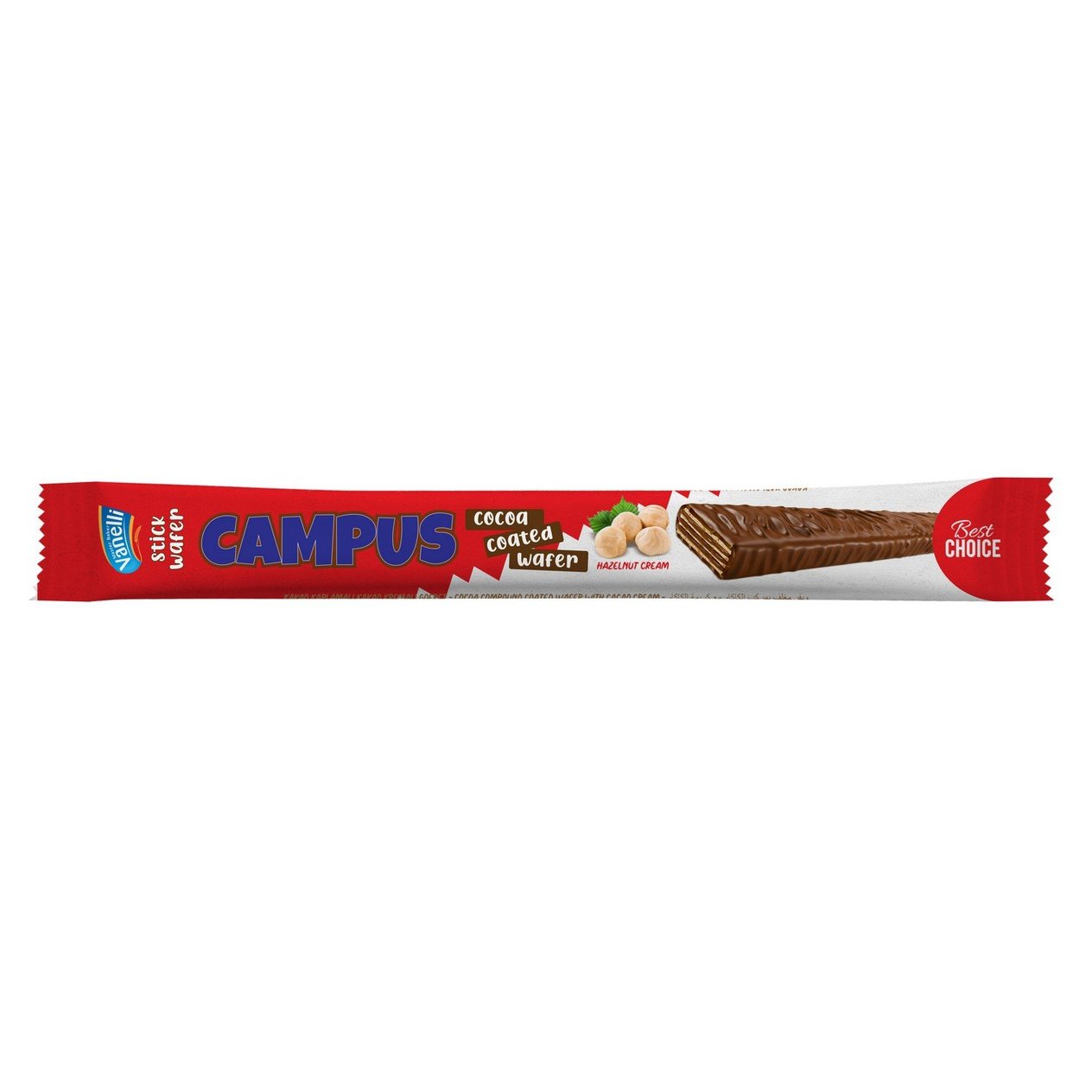 CAMPUS STICK Kakao Kaplamalı Fındık Kremalı Gofret