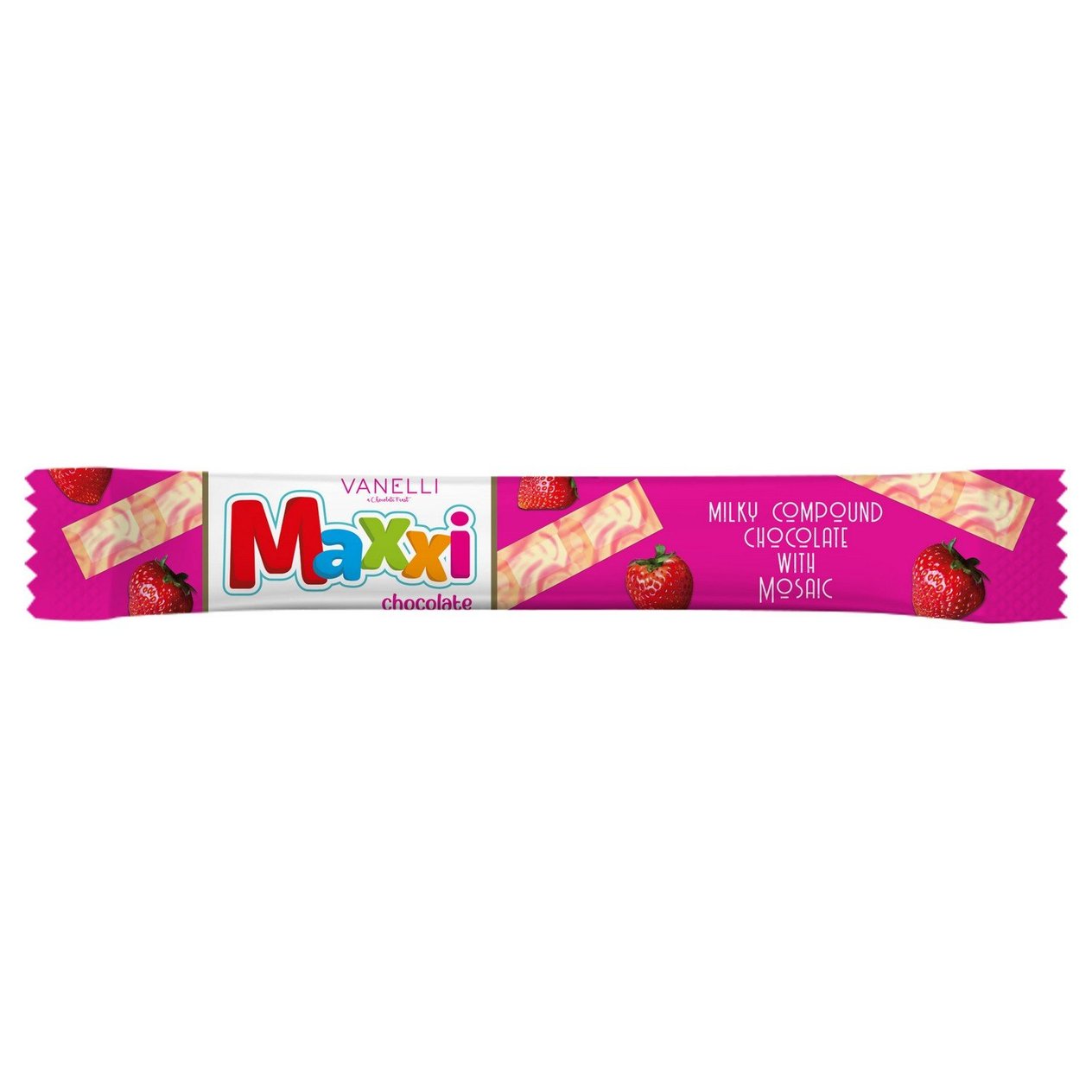 MAXXI Stıck Çilek Aromalı Krema Dolgulu Mozaik Bar