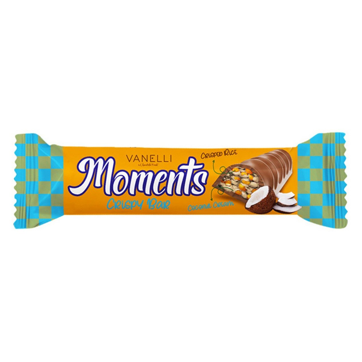 MOMENTS BAR Hindistan Cevizi Krema Dolgulu Pirinç Patlaklı Sütlü Bar