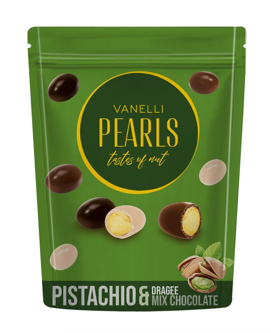 VANELLI Pearls Pistachio Dragee/Milk 100g
