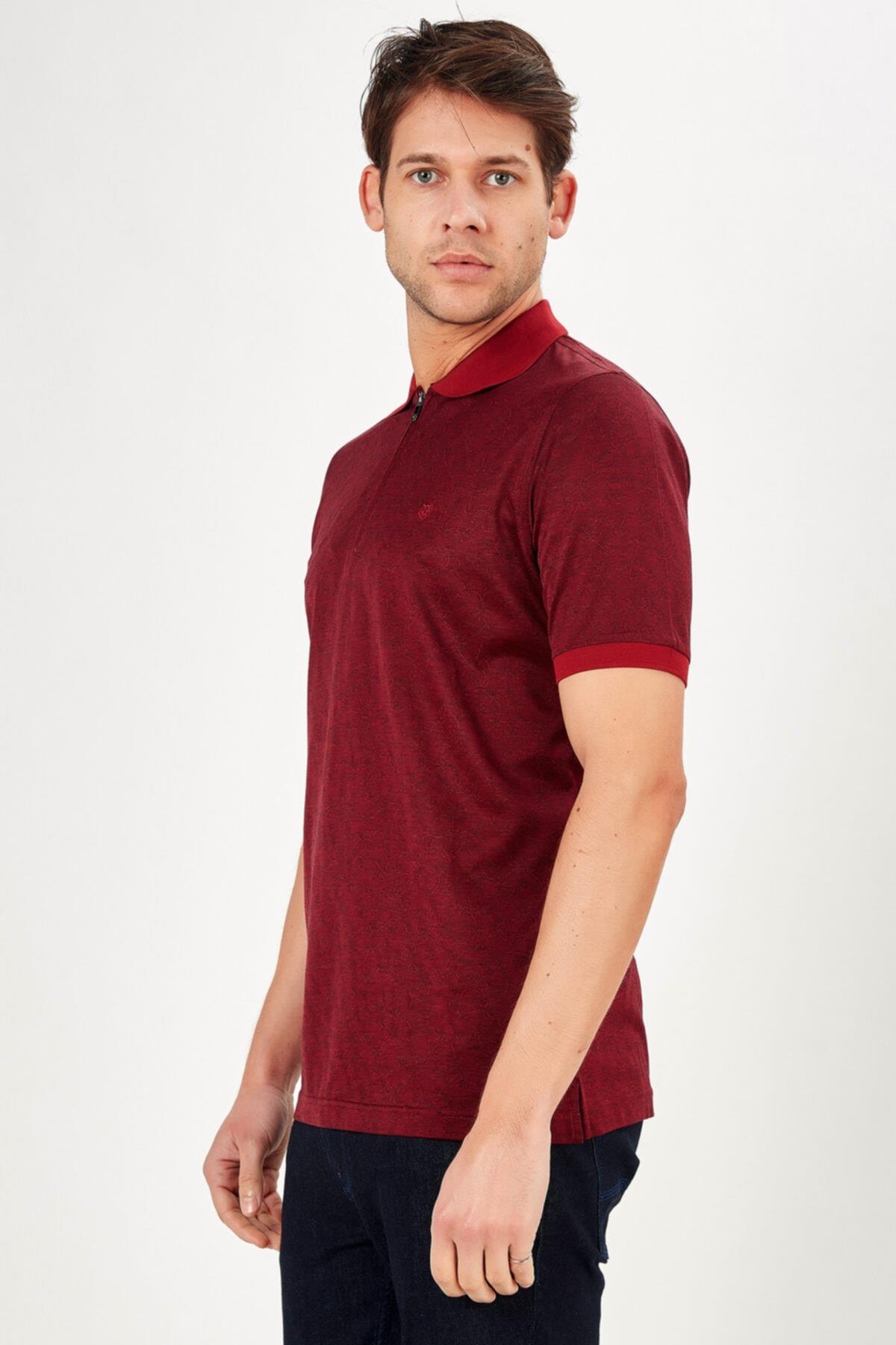 Erkek Bordo Polo Yaka T-shirt rb1a0420y013