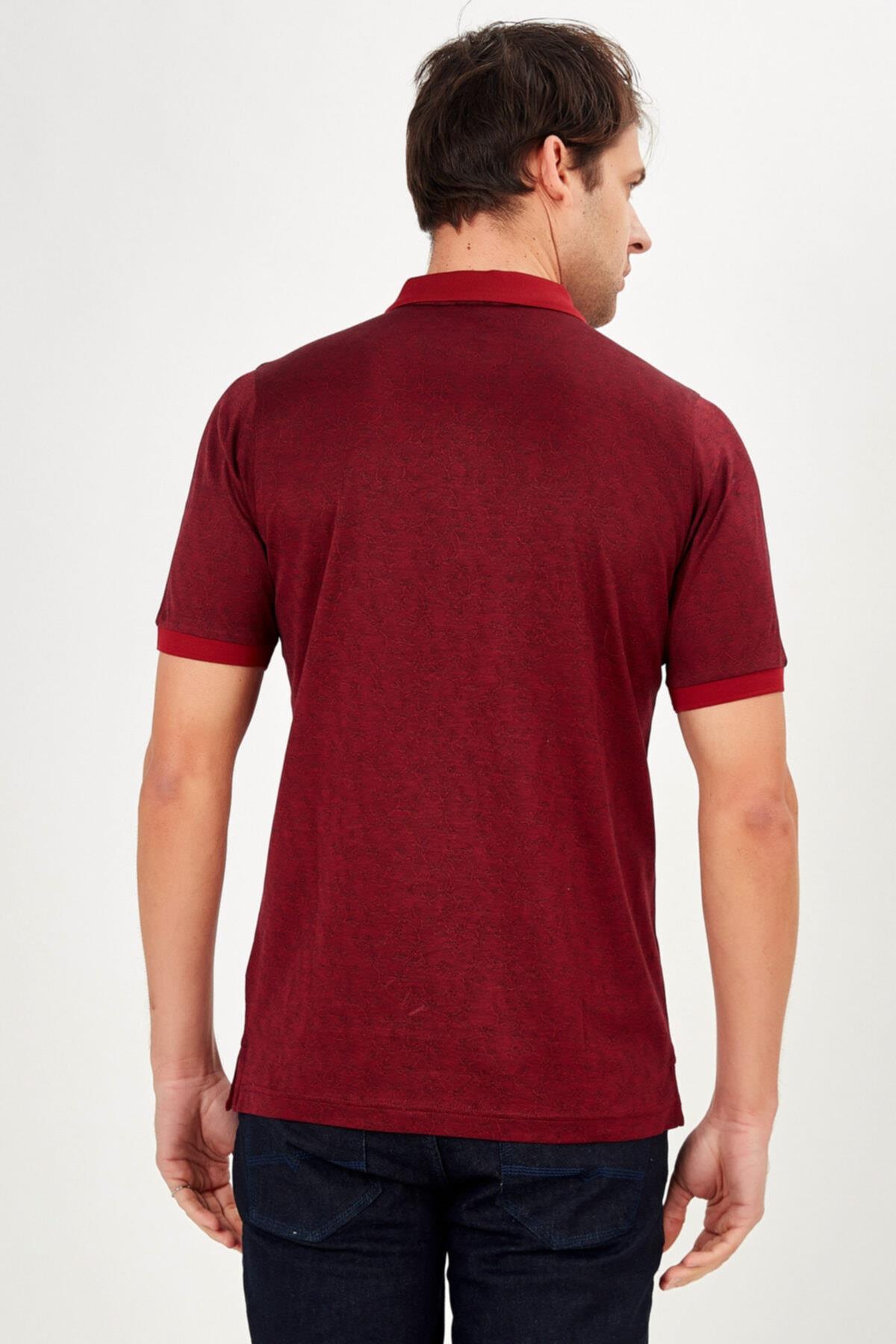Erkek Bordo Polo Yaka T-shirt rb1a0420y013
