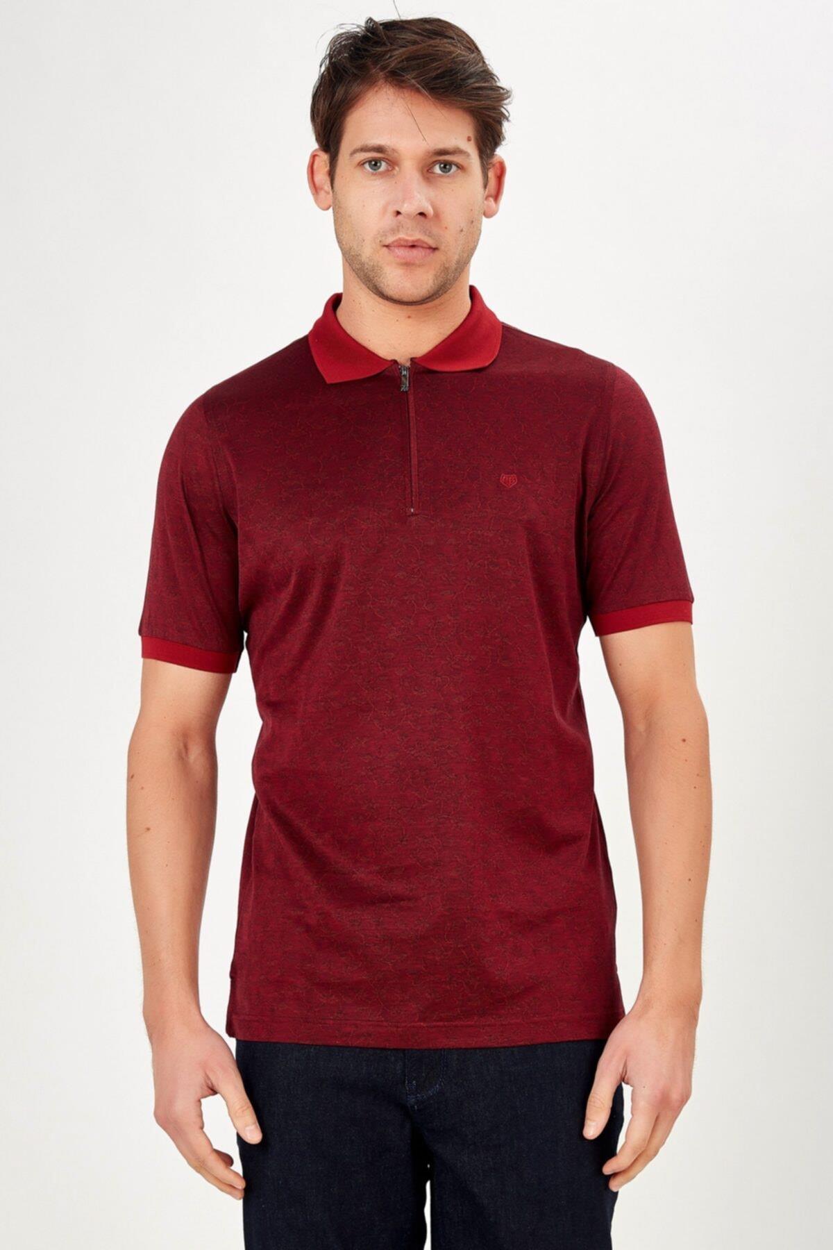 Erkek Bordo Polo Yaka T-shirt rb1a0420y013