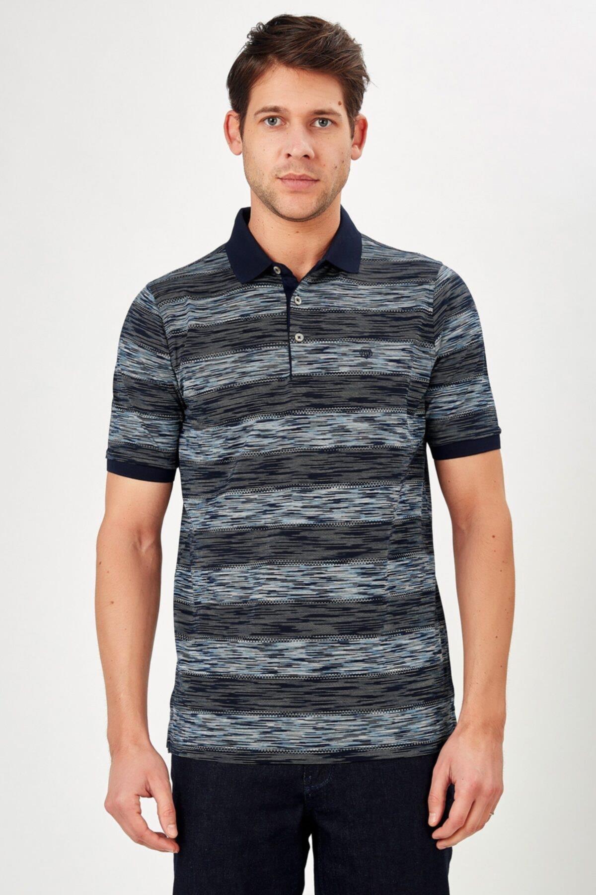 Erkek Lacivert Polo Yaka T-shirt-rb1a0420y017
