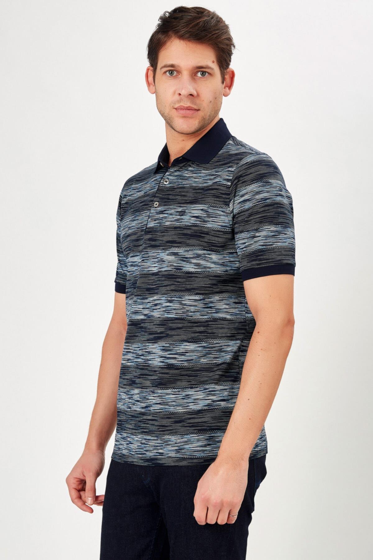 Erkek Lacivert Polo Yaka T-shirt-rb1a0420y017