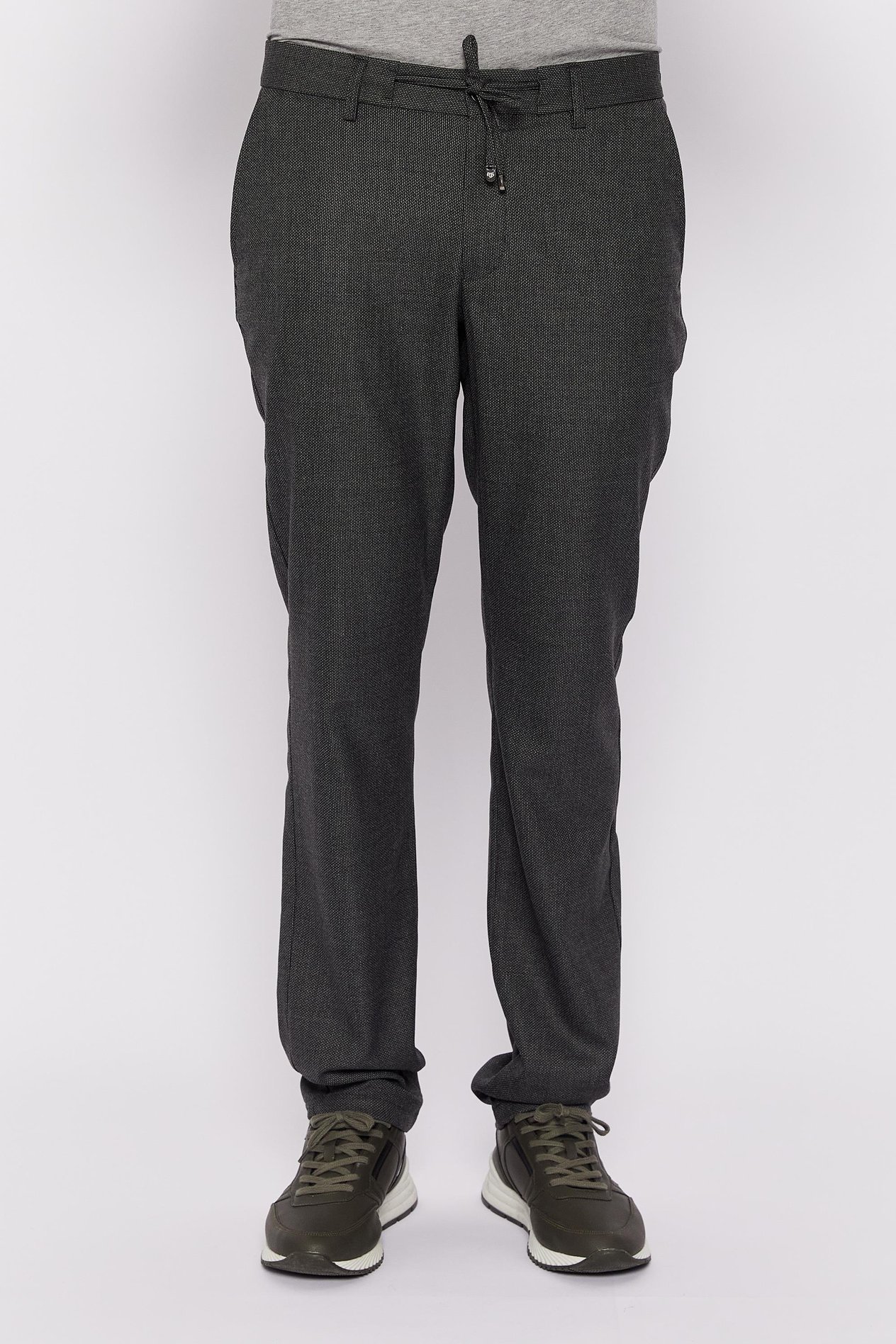 Romano Botta Gri Desenli Regular Fit Casual Pantolon 