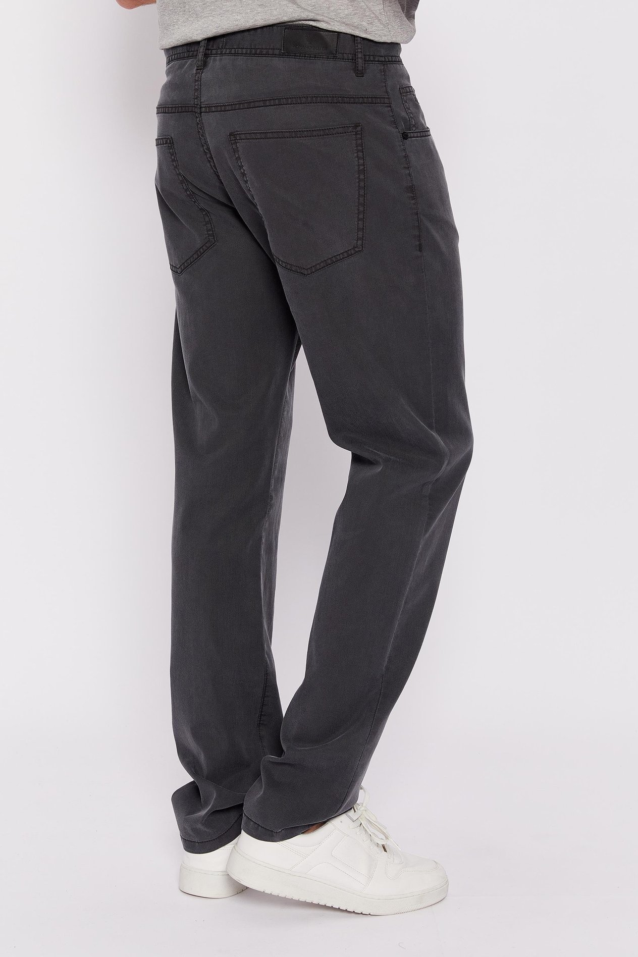 Romano Botta Gri Düz Regular Fit Casual Pantolon 