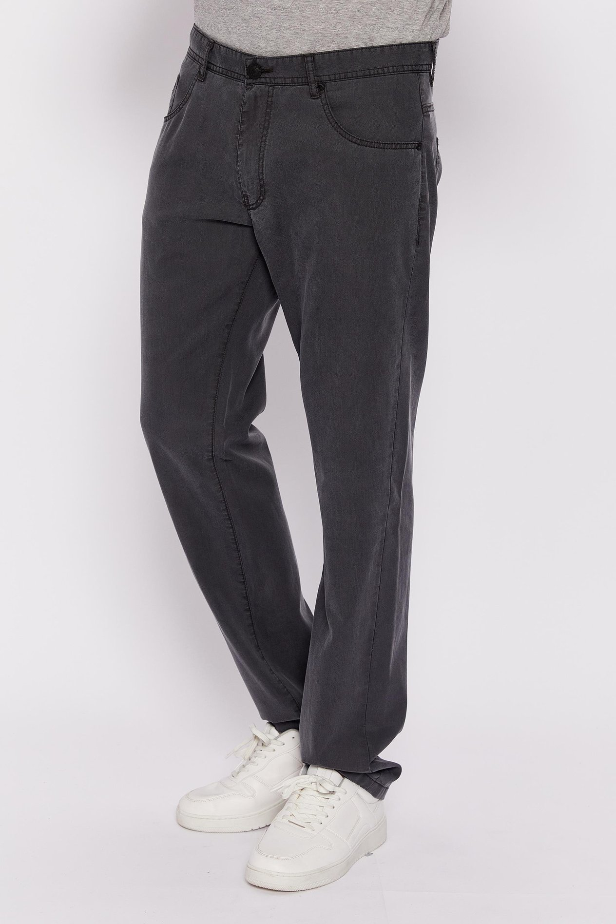 Romano Botta Gri Düz Regular Fit Casual Pantolon 